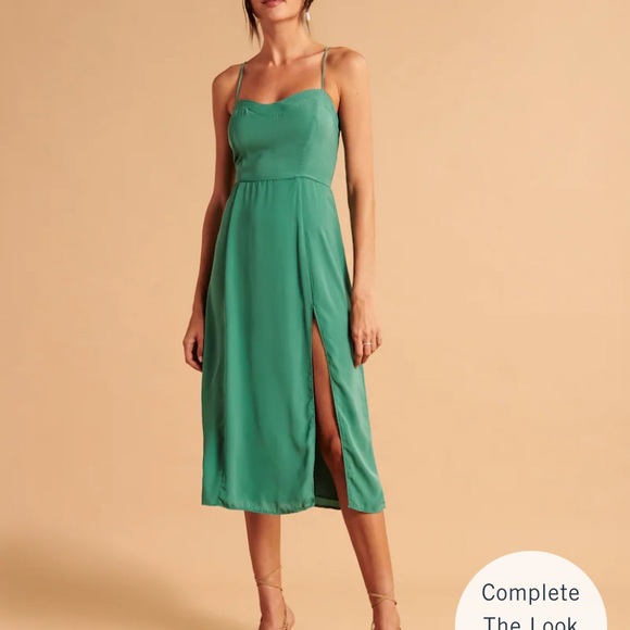 Abercrombie dress NWT Clean high-slit midi dress - Picture 1 of 13